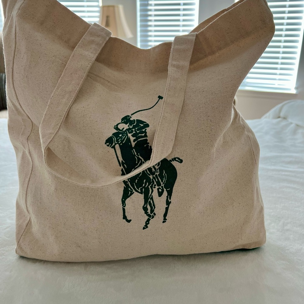 Ralph Lauren Cotton Canvass Tote Bag